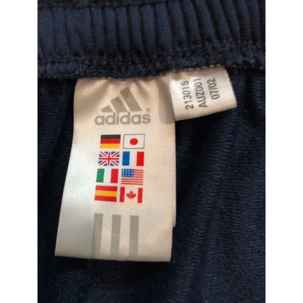 Adidas Originals Track Pants Mens 2XL Tall Blue Elastic Waist 3 Stripe Pockets